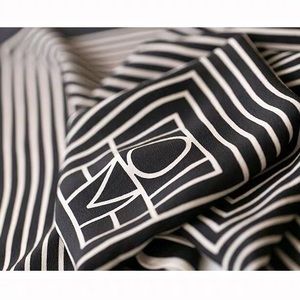 Black stripe scarf Toteme style